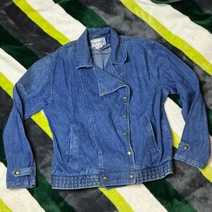 Vintage Denim Blue Jean Jacket Women’s Size L